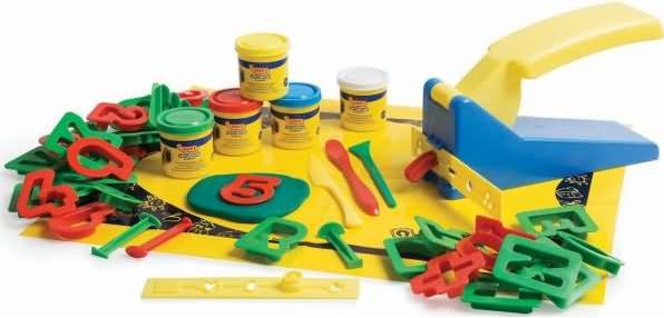 Actual product image Jovi Modelling clay Soft Dough Blandiver My first letters and numbers