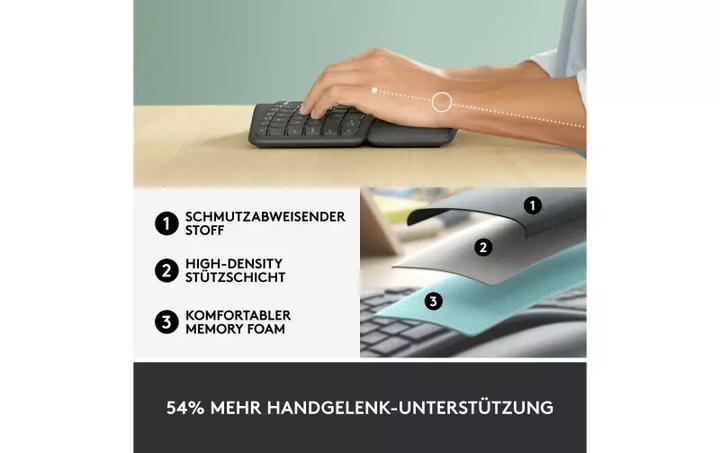 Produktbild Logitech Ergo K860 Split Keyboard for Business (CH, Kabellos)