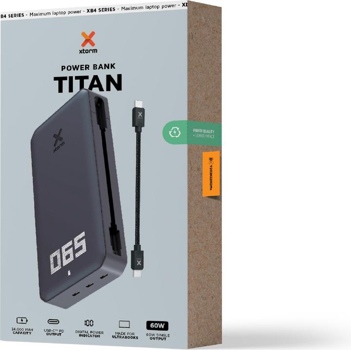 Actual product image Xtorm XB4 Series Titanium (24000 mAh, 60 W, 88.80 Wh)