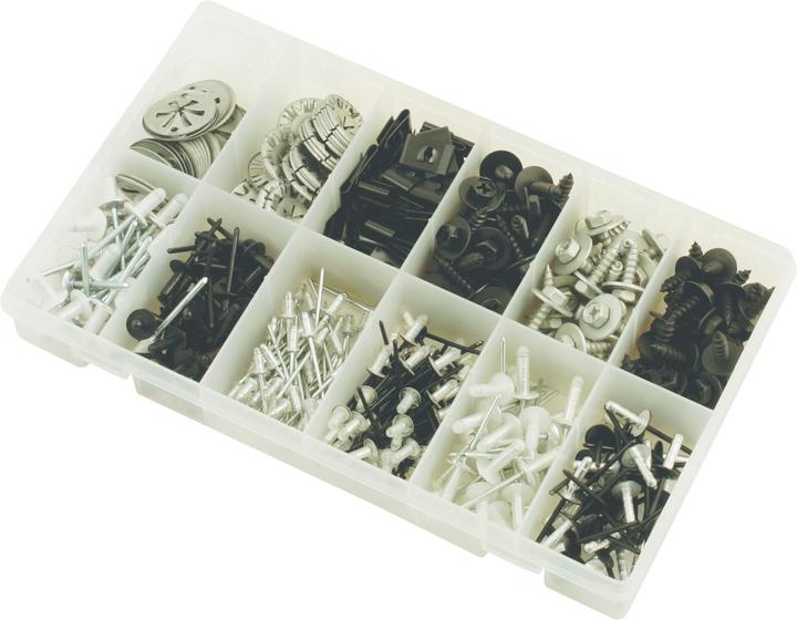 Actual product image KS Tools Trim Clips Assortment-Bodyshop Metal Fasteners, 400 pcs