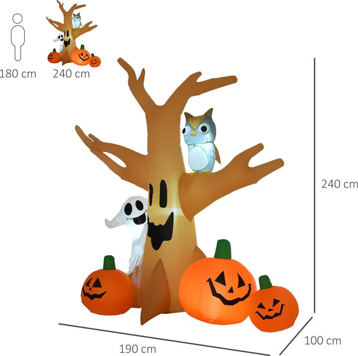 Image du produit Homcom Arbre hanté d'Halloween avec éclairage