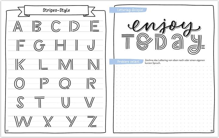 Productafbeelding monbijou - Handlettering Schnellstartblock Vol 4 (Alphabet (Duits, Cornelia Landschützer, 2023)