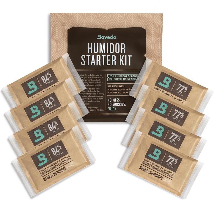 Boveda Humidor-Starter-Set: 2-Wege-Feuchtigkeitsregulierung