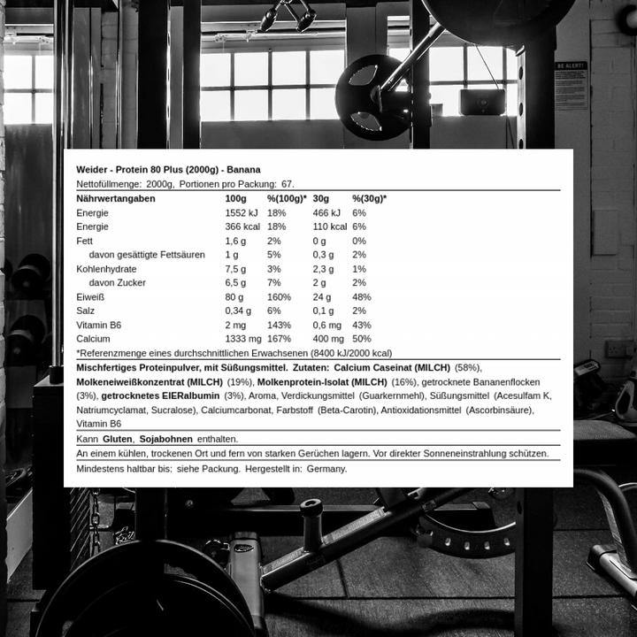 Immagine prodotto Weider Proteine 80 Plus (Banana, 1 pz., 2000 g)