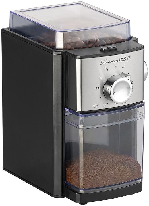 Produktbild Rosenstein & Söhne Elektrische Kaffeemühle mit Scheibenmahlwerk