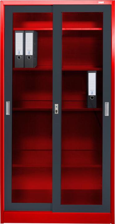 Immagine prodotto Jet-Line Armadio per archiviazione St. Petersburg rosso grigio scuro (90 x 40 x 185 cm)