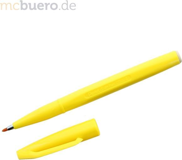 Actual product image Pentel Fibre pen Sign Pen (Yellow, 1.10 x)