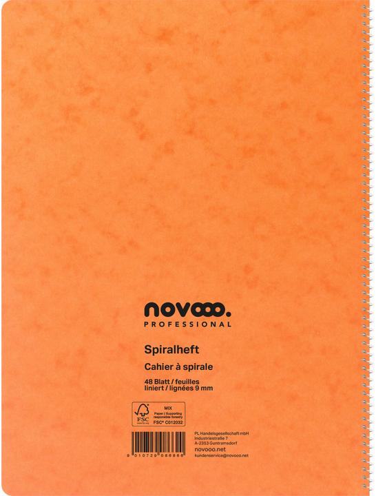 Actual product image Novooo Spiralheft assortiert (A4, Lined)