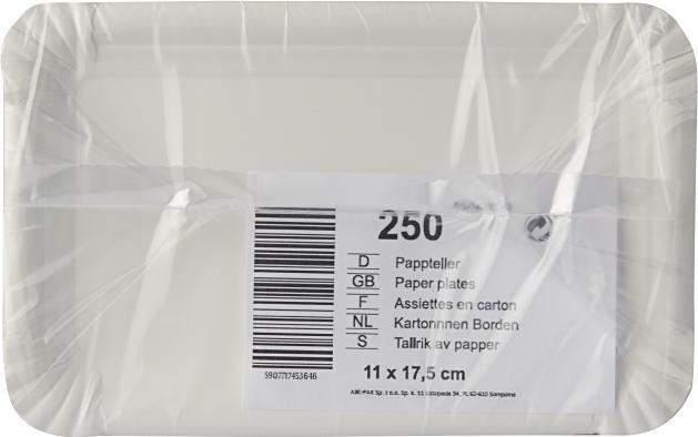 Image du produit Papstar Assiette en carton 11x17.5cm (250 x)