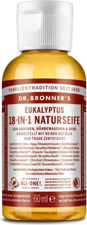 Dr. Bronner's 18-IN-1 Eukalyptus (Flüssigseife, 60 ml)
