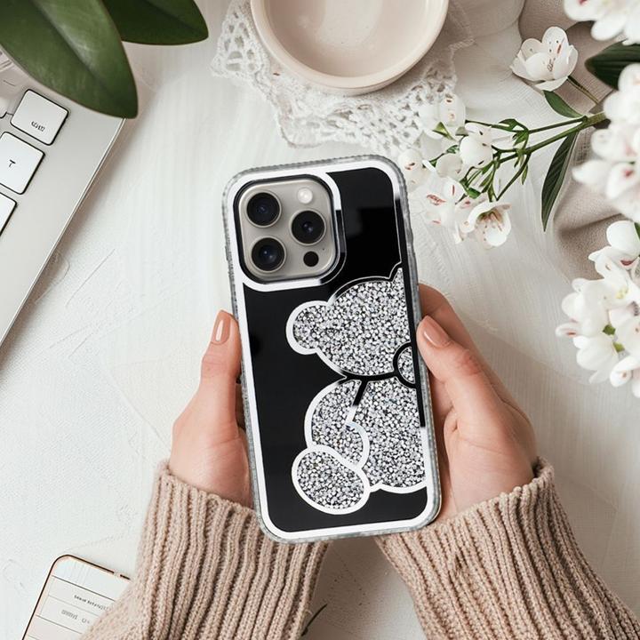Immagine prodotto OEM Back panel cover TEDDY BEAR Case for IPHONE 15 Pro Max silver (Apple iPhone 15 Pro Max)