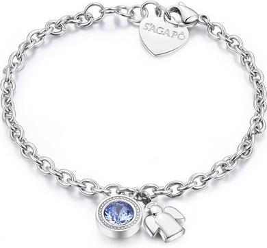 Produktbild Sagapo S'AgapÃµ - Steel bracelet with crystal and angel Lucky Light SKT13