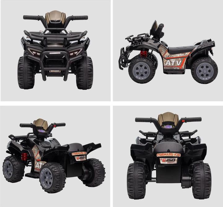 Immagine prodotto Swisshandel24 Auto elettrica per bambini Quad elettrico ATV LED, per 18-36 mesi Nero 70 x 42 x 45 cm (6 V)
