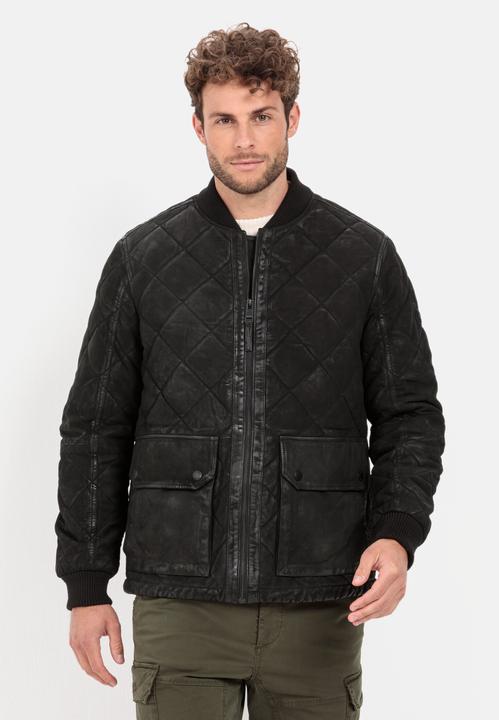 Produktbild Camel Active Leder-Steppjacke mit Strickkragen (54)