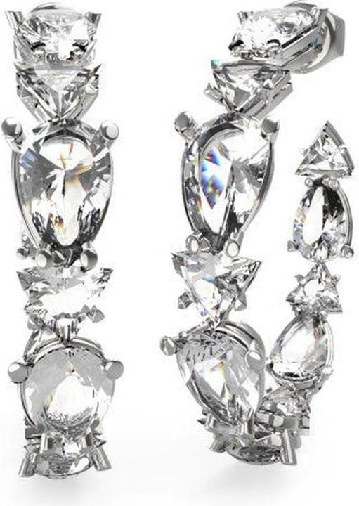 Guess 34MM IN AND OUT CRYSTALS HOOPS Ohrringe (Edelstahl)