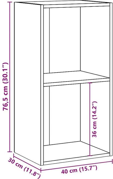 Actual product image VidaXL Rotating Bookshelf with 12 Slots (40 x 30 x 76 cm)