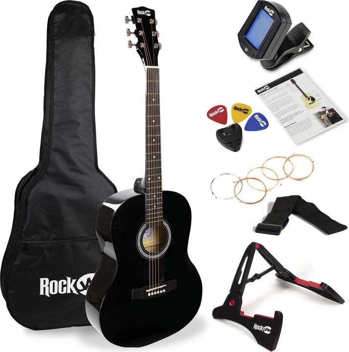 Immagine prodotto PDT RockJam W-101 Chitarra acustica nera (Chitarra acustica)