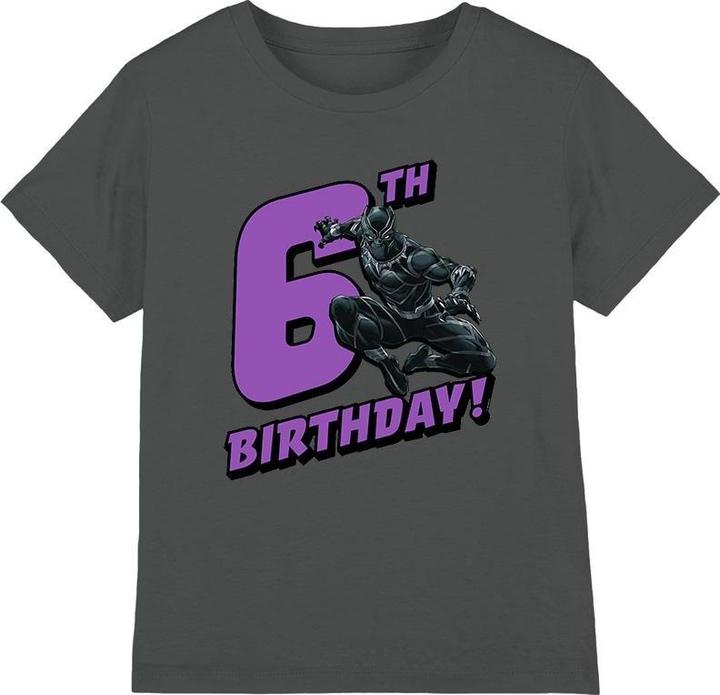 Black TShirt 6 Geburtstag