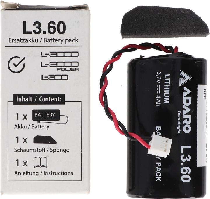 Actual product image AccuCell Akku Adalit passend für L-50, IL-300, L-3000, L-3000 Power