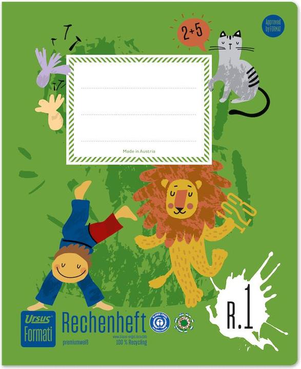 Produktbild Ursus Schulheft R.1 19.5 x 24 cm, Kariert, Grün (19.5 x 24 cm, Kariert, Weicher Einband)