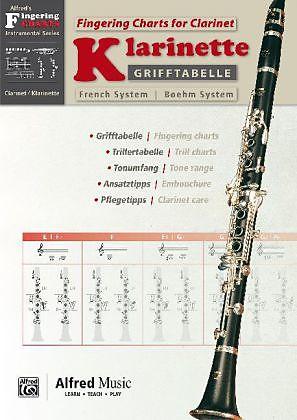 Produktbild Grifftabelle Klarinette Boehm System | Fingering Charts for Bb-Clarinet French System (Deutsch, Englisch)