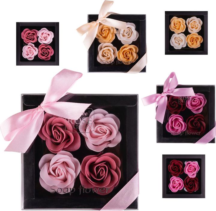 Image du produit Accentra Boîtes de bain dans une boîte cadeau, 4 x 4g, 3 combinaisons de couleurs assorties, lot de 12 (Praline de bain)