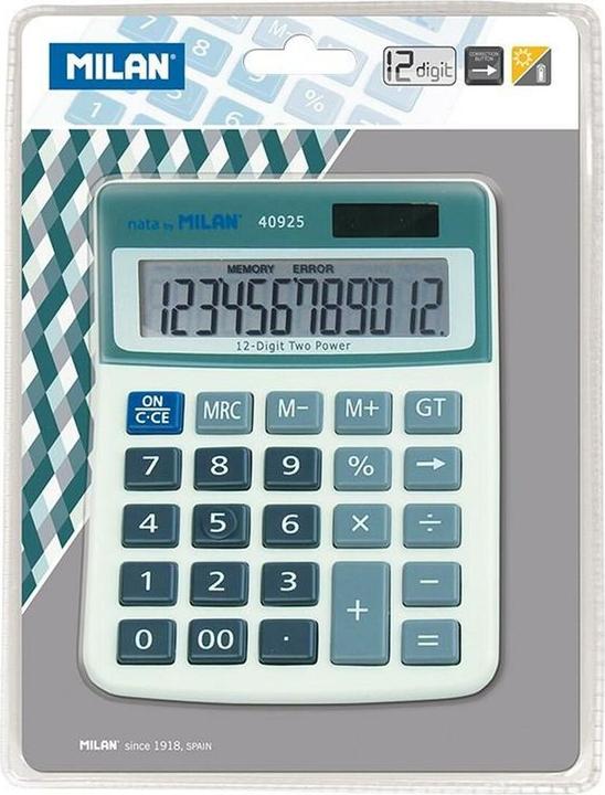Actual product image Pocket calculator 40925 Blue 13 x 10 x 1.5 cm (Batteries, Solar cells)