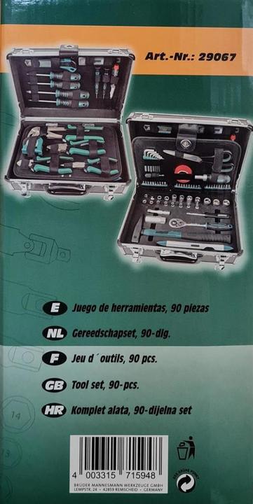 Actual product image Mannesmann Toolbox (90 pieces)