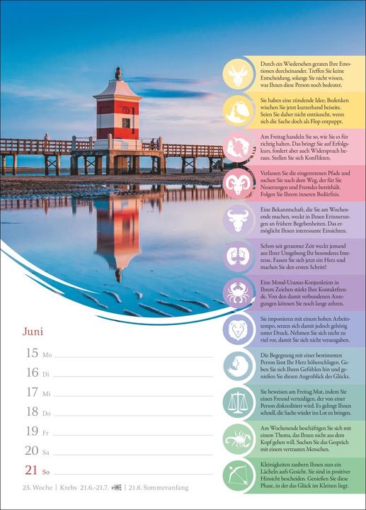 Actual product image Harenberg Horoskope Wochenkalender 2026 - Wochenkalender mit Prognosen für alle Sternzeichen (German)