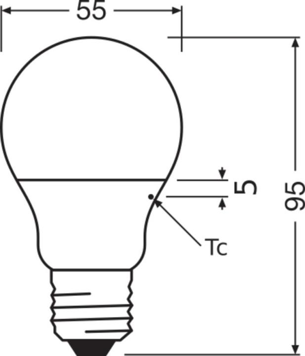 Actual product image Ledvance LED lamp (E27, 4.90 W, 470 lm, 1 x, F)