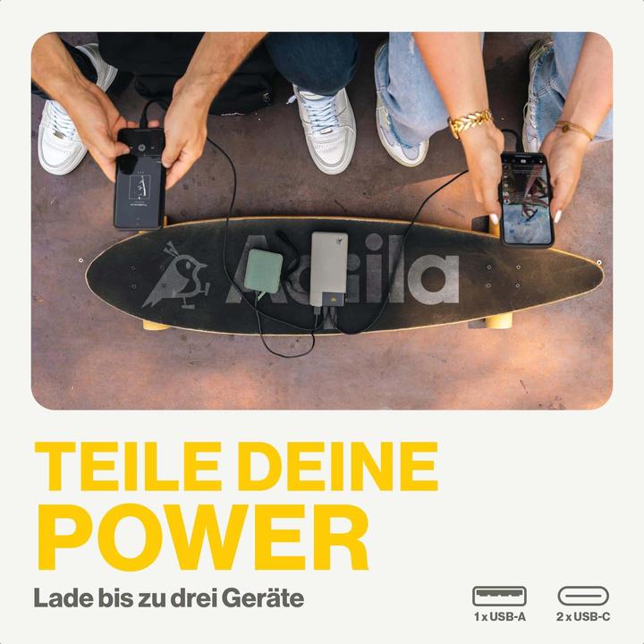 Immagine prodotto Aqiila Powerbird B20B - Powerbank 20000 mAh, 20W - Muschio (20000 mAh, 20 W, 74 Wh)