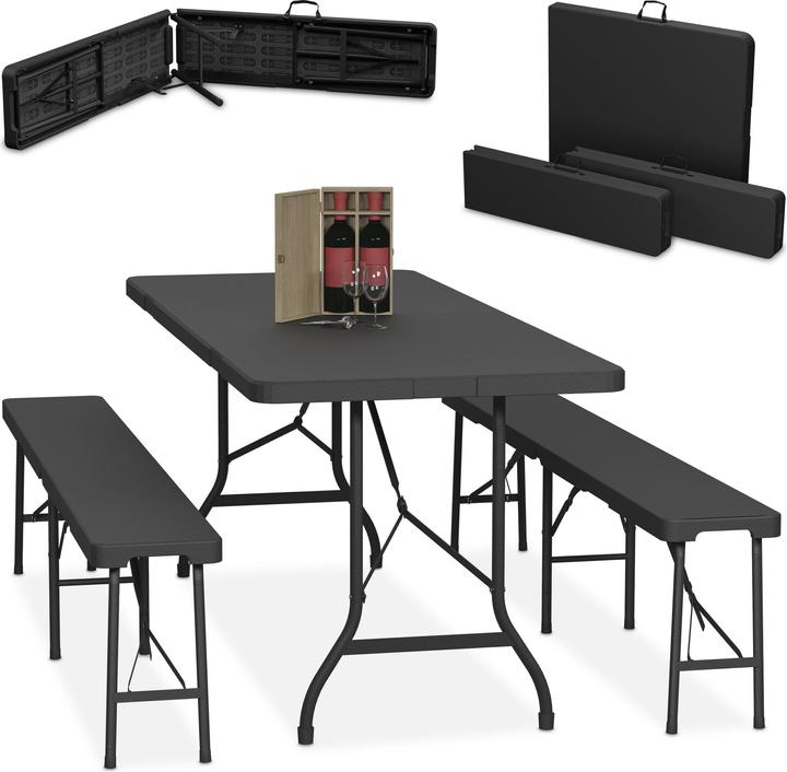 Image du produit Relaxdays Table-jardin-et-bancs (180 cm)