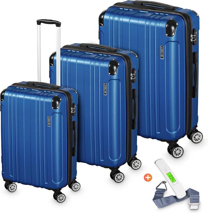 Immagine prodotto Veska 3-teiliges Hartschalenkoffer-Set (Bagaglio a mano (fino a 50 litri), M (50 - 90l), L (90 - 115l))