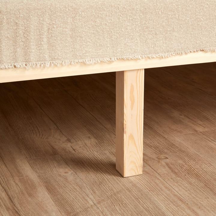 Image du produit Jamb Lit en bois de palette 90x200cm bois massif blanc (90 x 200 cm)