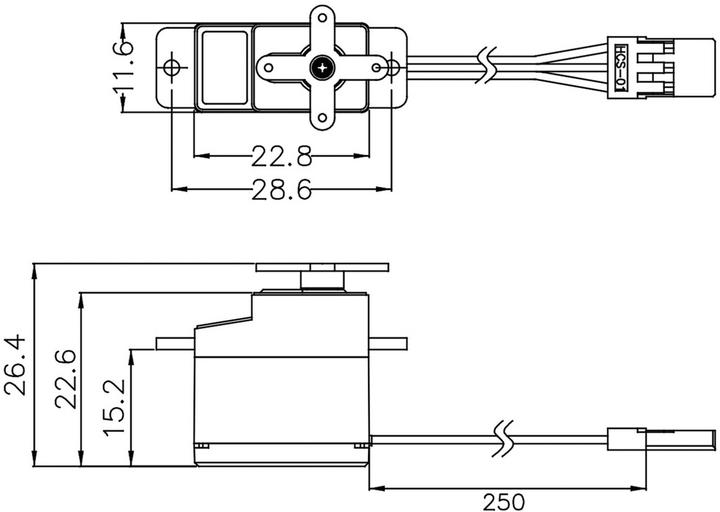 Produktbild Hitec hs-53 (6v/2kg/0,11s) analog super economy feather uni servo