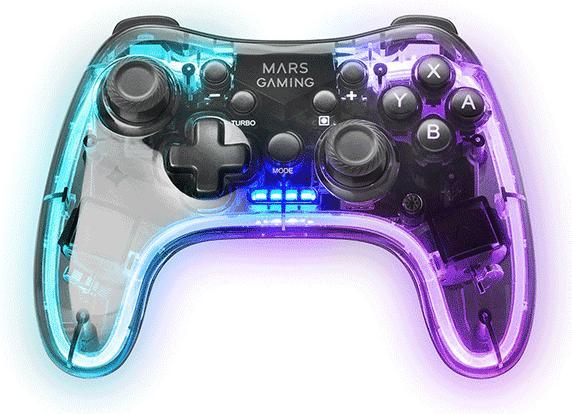 Mars Gaming Manette De Jeu Sans Fil Mgp-Bt RGB (Transparent) (PS3)