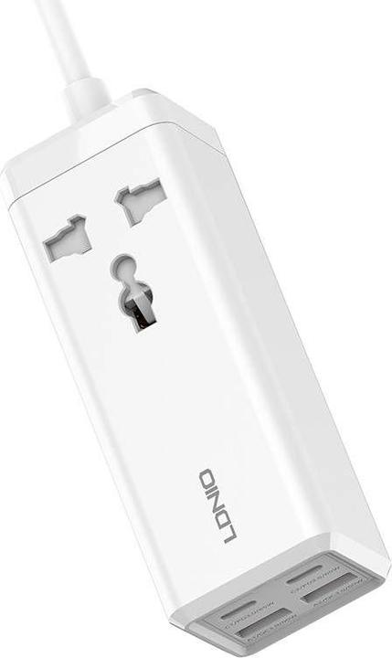 Image du produit Ldnio Barrette d'alimentation avec 1 prise AC, 2x USB, 2x USB-C SC1418, EU/US, (blanc)