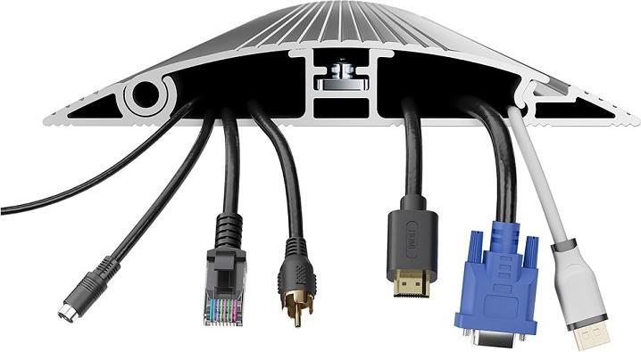Actual product image Multibrackets Top shelf cable duct 139x1600, aluminium, silver (Duct, 160 cm)
