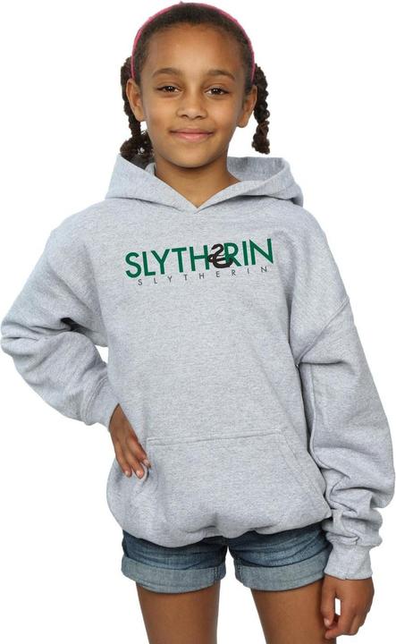 Actual product image Girls Slytherin Text Hoodie (140, 146)