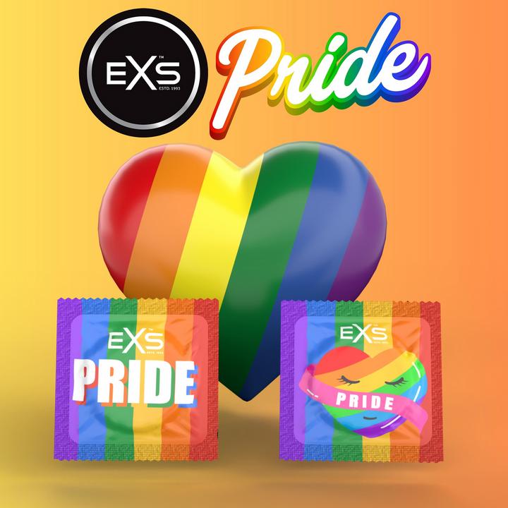 Produktbild EXS Vorratsbeutel «Pride» 144 anatomische Kondome im Regenbogen-Design (144 Stk.)