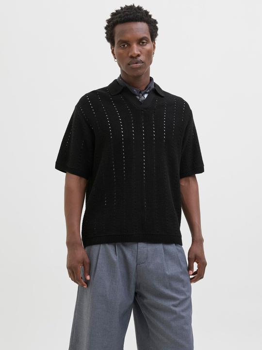 Actual product image Jack & Jones Jorparos Knit Easter Ss Crochet Polo (M)