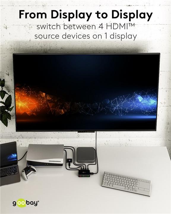Produktbild Goobay HDMI-Umschaltbox 4 auf 1 4K @ 60 Hz