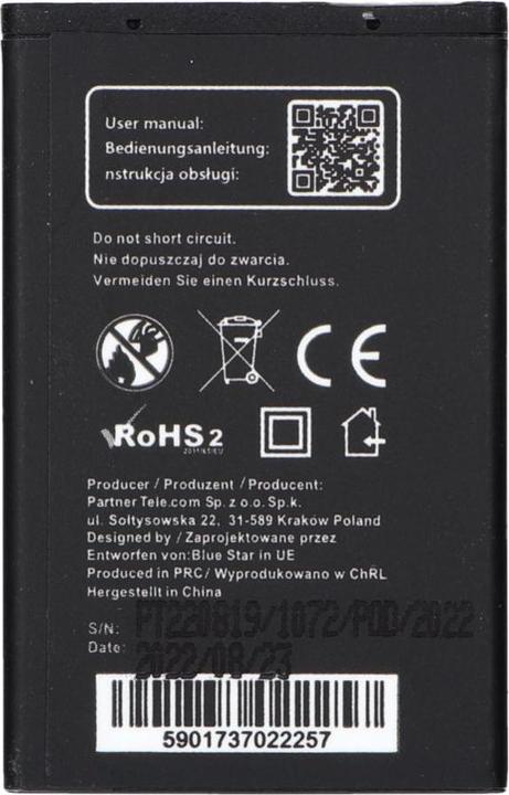 Actual product image Battery Blue Star BLUE STAR PREMIUM battery for NOKIA 6101 / 6100 / 6300 1000 mAh