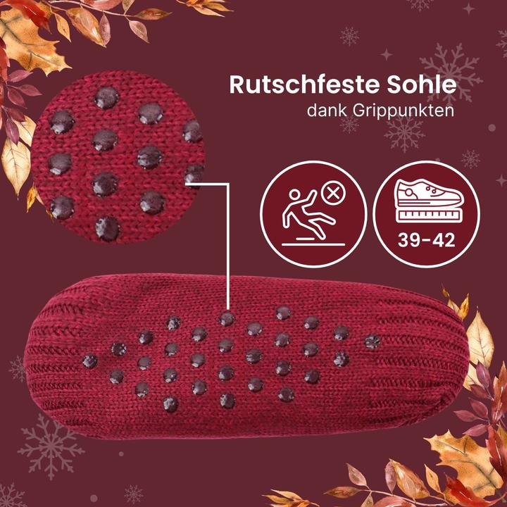 Produktbild Hermex Hausschuhe Gr. 39-42 Wintersocken Kuschelsocken Fuzzy-Socken Pantoffeln (39, 40, 41, 42)