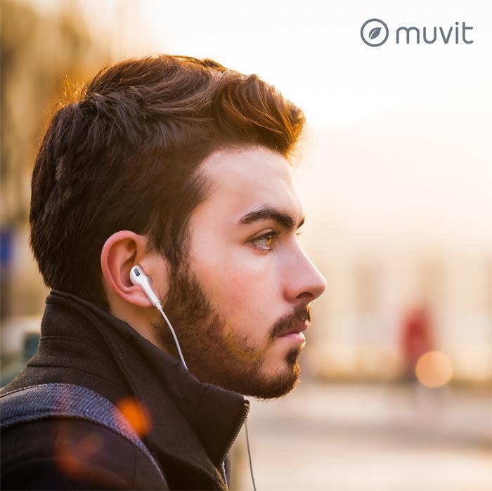Actual product image Muvit Ecouteurs USB-C Plastique Recycle Blanc (Cable)