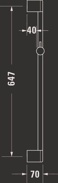 Actual product image Duravit Shower rail 700mm black matt