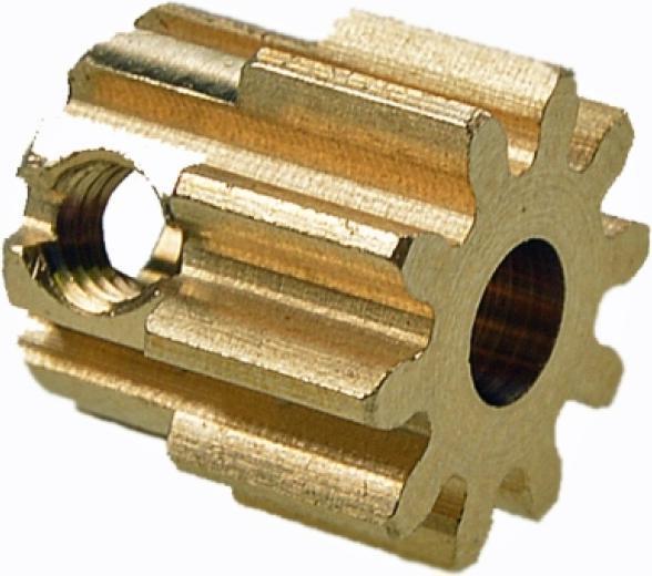 Tamiya Motor pinion 10Z M0,6 brass truck