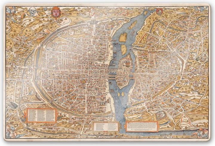 Produktbild Trenddeko Historische Karte von Paris (60 x 40 cm)