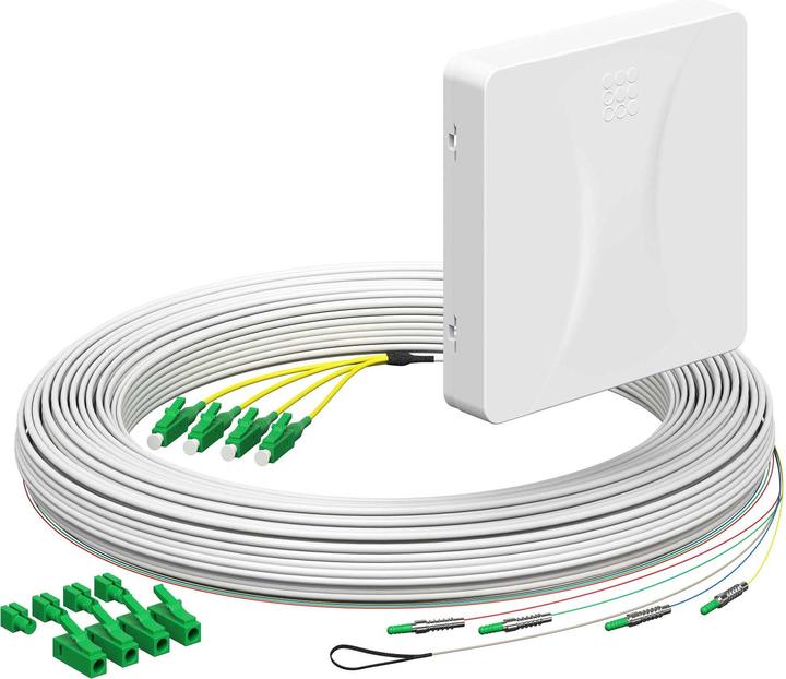 Produktbild Kaiser Teilnehmeransl.Gf-TA E3S4252069Conn AP 4xF LC/APC DX L 40m HÜP (Spleissbox)