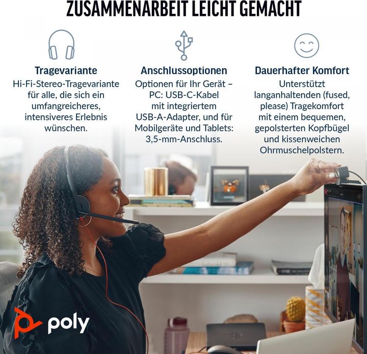 Image du produit Poly BW 3325 -M USB-C HS (Filaire, USB-C)